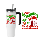 Funny "I'm Dreaming Of A Wine Christmas" Die Cut Vinyl Decal