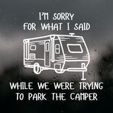 Funny Camper Quote Vinyl Decal