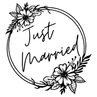Die Cut Vinyl Just Married Decal - Vehicle, Glass, DIY Sign Decal