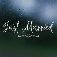 wedding, just married decal, just married car decal, wedding decorations, just married car sticker, decals, get decaled