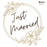 Die Cut Vinyl Just Married Decal - Vehicle, Glass, DIY Sign Decal