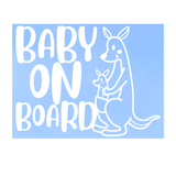 Die Cut Vinyl Kangaroo Baby On Board Decal