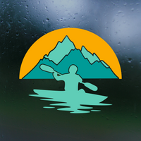kayak, kayak decal, decals, decal shop, get decaled, kayak scene decal, camper decal, trailer decal, motor home decal