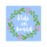 Kids On Board Die Cut Vinyl Bumper Sticker - Waterproof Decal
