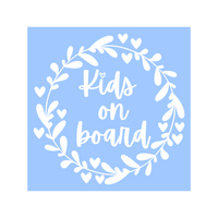 Kids On Board Die Cut Vinyl Bumper Sticker - Waterproof Decal