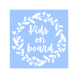 Kids On Board Die Cut Vinyl Bumper Sticker - Waterproof Decal