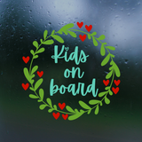 Kids On Board Die Cut Vinyl Bumper Sticker - Waterproof Decal