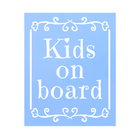 Die Cut Vinyl "Kids On Board" Heart Themed Decal