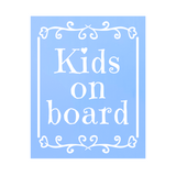 Die Cut Vinyl "Kids On Board" Heart Themed Decal