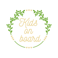 Kids On Board Wreath Waterproof Vinyl Baby On Board Decal