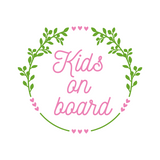 Kids On Board Wreath Waterproof Vinyl Baby On Board Decal