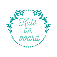 Kids On Board Wreath Waterproof Vinyl Baby On Board Decal