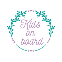 Kids On Board Wreath Waterproof Vinyl Baby On Board Decal
