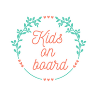 Kids On Board Wreath Waterproof Vinyl Baby On Board Decal