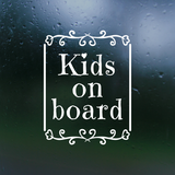 Dye Cut Vinyl "Kids On Board" Heart Themed Decal