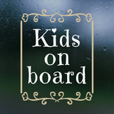 Dye Cut Vinyl "Kids On Board" Heart Themed Decal