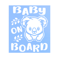 Die Cut Vinyl Koala Baby On Board Car Decal