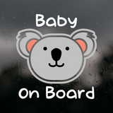 Die Cut Vinyl Koala Baby On Board Car Decal
