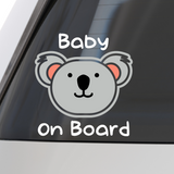 Die Cut Vinyl Koala Baby On Board Car Decal