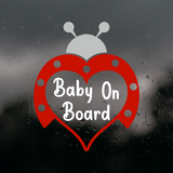 Die Cut Vinyl Custom Ladybug Baby On Board Decal