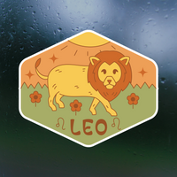 leo zodiac sign sticker by get decaled. bumper sticker, car sticker, aries sticker, aries zodiac, zodiac signs, astrology signs, zodiac sign sticker, astrology sign sticker, decal shop, decal shop usa, best decals