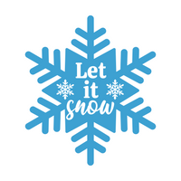 Let It Snow Snowflake Waterproof Vinyl Decal