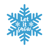Let It Snow Snowflake Waterproof Vinyl Decal