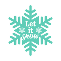 Let It Snow Snowflake Waterproof Vinyl Decal