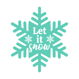 Let It Snow Snowflake Waterproof Vinyl Decal