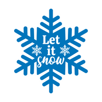 Let It Snow Snowflake Waterproof Vinyl Decal