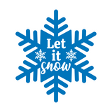 Let It Snow Snowflake Waterproof Vinyl Decal