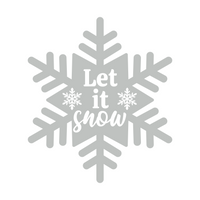 Let It Snow Snowflake Waterproof Vinyl Decal