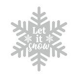 Let It Snow Snowflake Waterproof Vinyl Decal