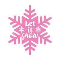 Let It Snow Snowflake Waterproof Vinyl Decal