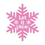 Let It Snow Snowflake Waterproof Vinyl Decal