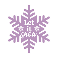 Let It Snow Snowflake Waterproof Vinyl Decal