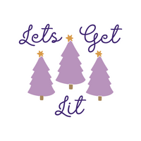 Let's Get Lit Funny Christmas Holiday Decal - Waterproof Die Cut Vinyl Decal