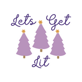 Let's Get Lit Funny Christmas Holiday Decal - Waterproof Die Cut Vinyl Decal