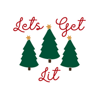 Let's Get Lit Funny Christmas Holiday Decal - Waterproof Die Cut Vinyl Decal
