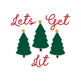 Let's Get Lit Funny Christmas Holiday Decal - Waterproof Die Cut Vinyl Decal