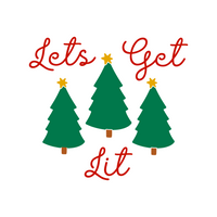 Let's Get Lit Funny Christmas Holiday Decal - Waterproof Die Cut Vinyl Decal