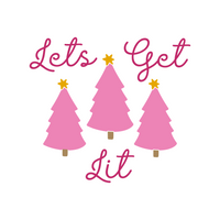Let's Get Lit Funny Christmas Holiday Decal - Waterproof Die Cut Vinyl Decal