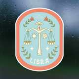 libra zodiac sign sticker by get decaled. bumper sticker, car sticker, aries sticker, aries zodiac, zodiac signs, astrology signs, zodiac sign sticker, astrology sign sticker, decal shop, decal shop usa, best decals