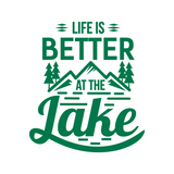 Die Cut Vinyl Life Is Better At The Lake Decal - Perfect Car, Truck, and Camper Decal - Get Decaled