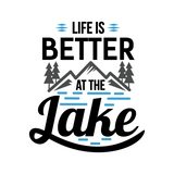 Die Cut Vinyl Life Is Better At The Lake Decal - Perfect Car, Truck, and Camper Decal - Get Decaled