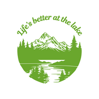 Life Is Better At The Lake Nature Landscape Decal - Waterproof Die Cut Vinyl Decal