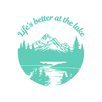 Life Is Better At The Lake Nature Landscape Decal - Waterproof Die Cut Vinyl Decal