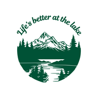 Life Is Better At The Lake Nature Landscape Decal - Waterproof Die Cut Vinyl Decal