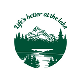 Life Is Better At The Lake Nature Landscape Decal - Waterproof Die Cut Vinyl Decal