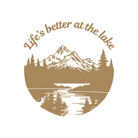 Life Is Better At The Lake Nature Landscape Decal - Waterproof Die Cut Vinyl Decal